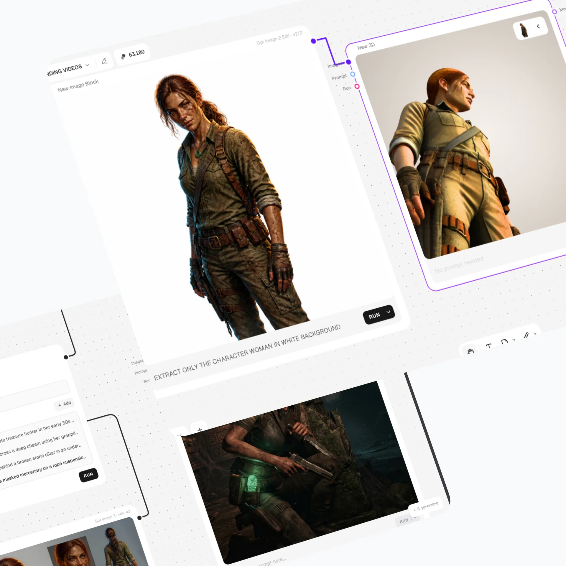 Turn approved concepts into production ready 3D assets.
