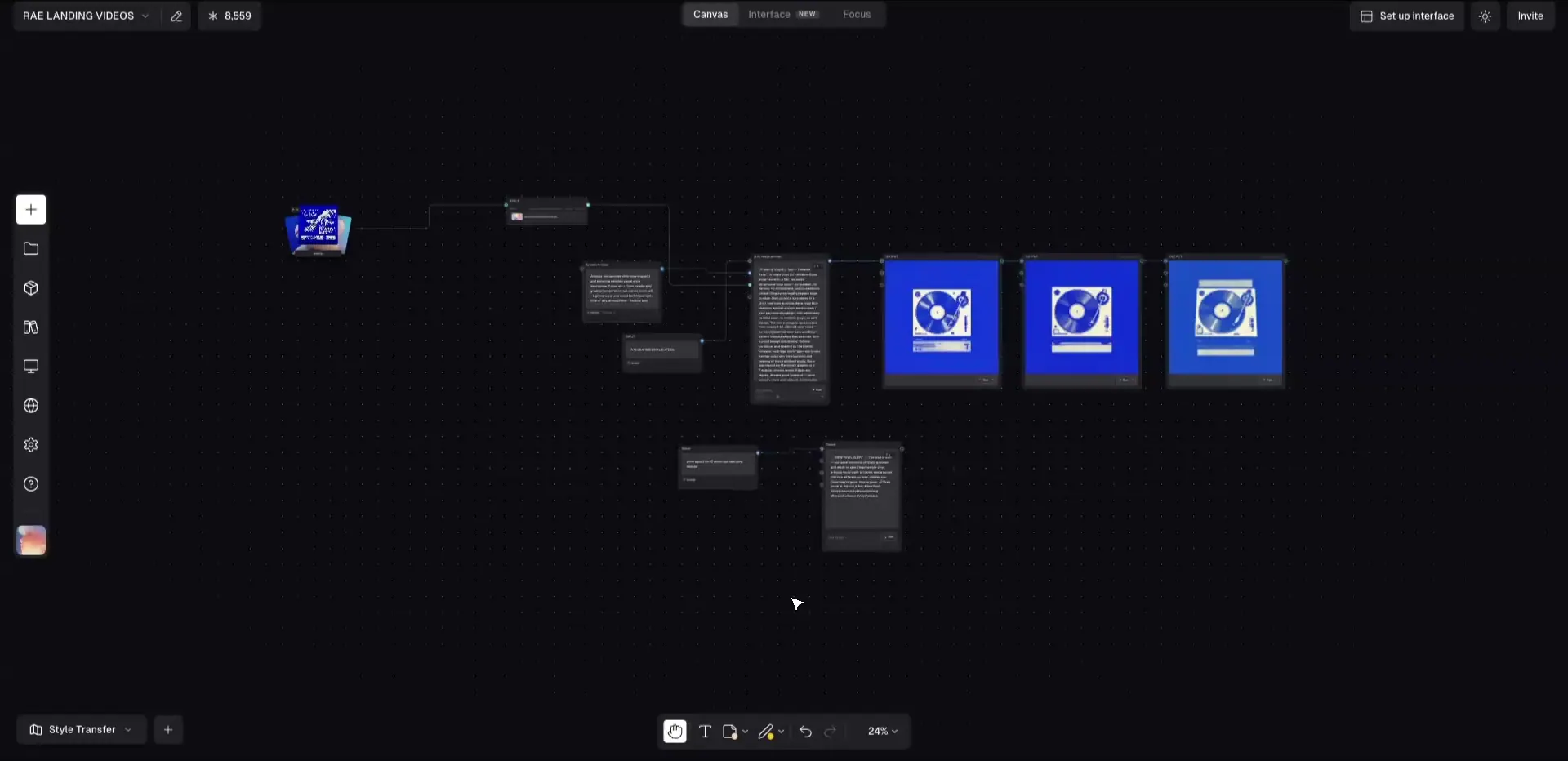 Selecting a connected workflow and moving its blocks together to another page.